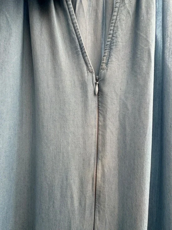 Vince Camuto Sleeveless Light Blue Tiered Maxi Dress Airy Beach Casual Boho Sz L - Picture 14 of 16